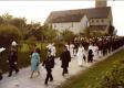 Festzug mit Fahnenmutter Elisabeth Ahnen, Vorstand Horst Schmidt, 1978
