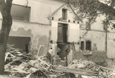 Umbau des alten Schulhauses, Foto StAH